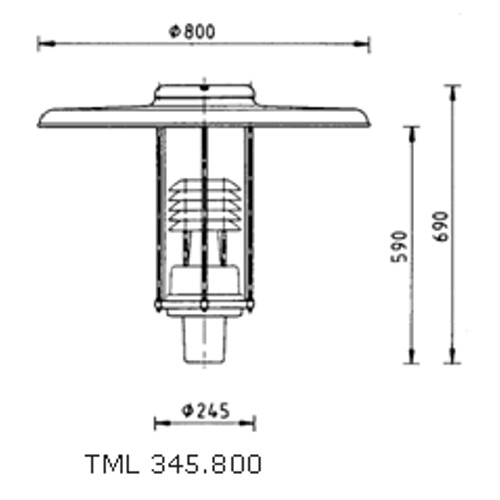 Decorative Luminaire TML-345 B drawing