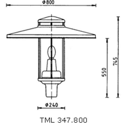 Decorative Luminaire TML-347 B drawing
