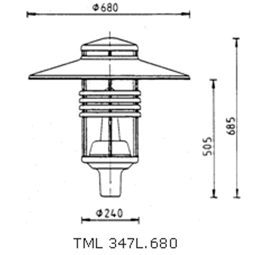 Decorative Luminaire TML-347 L drawing