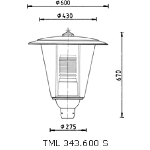 Decorative luminaire TML-343 S drawing