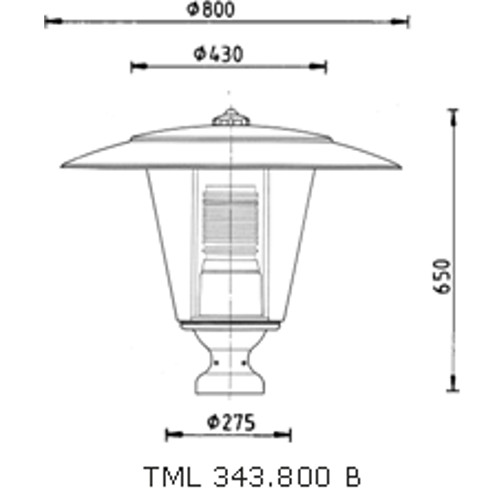 Decorative luminaire TML-343 B drawing