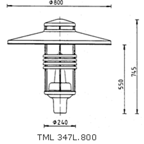Decorative Luminaire TML-347 L drawing