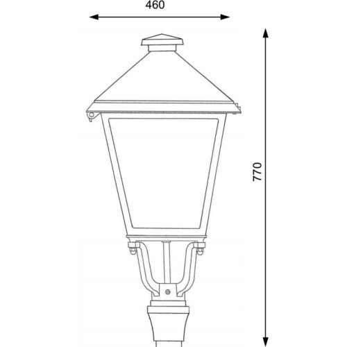 Historical luminaire THL-118 Stollberg drawing