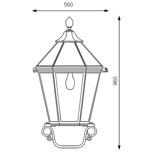 historic luminaire thl-211 drewing