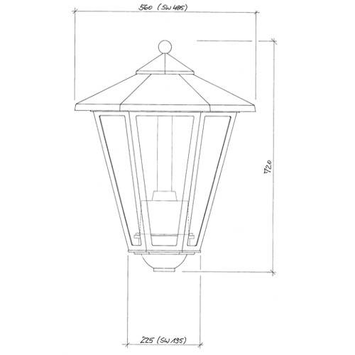 Historical luminaire thl-245 drawing