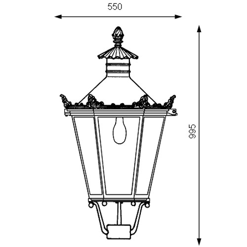 Historical luminaire thl-257 drawing