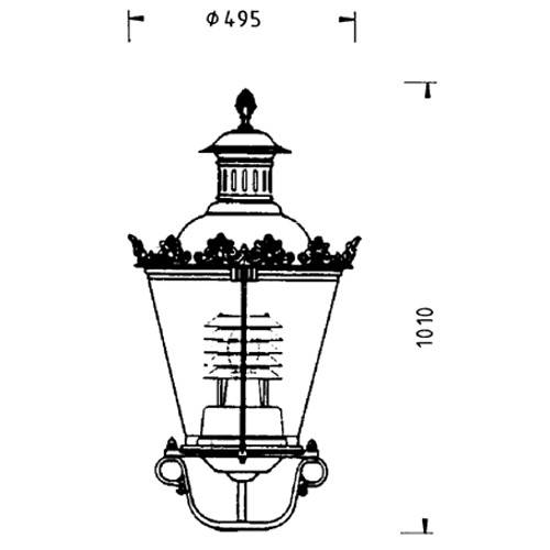 Historical luminaires thl-318 drawing