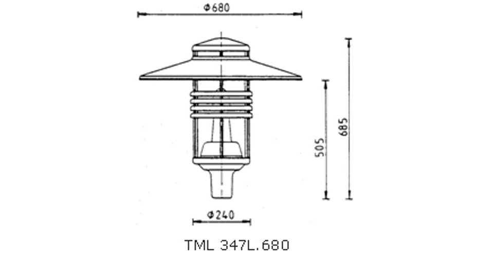 dekorative Leuchte TML-347 S zeichnung