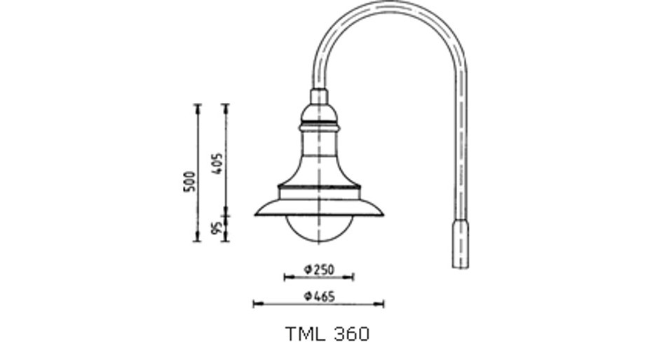 dekorative Leuchte TML-360 zeichnung