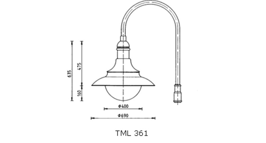 dekorative Leuchte TML-361 zeichnung